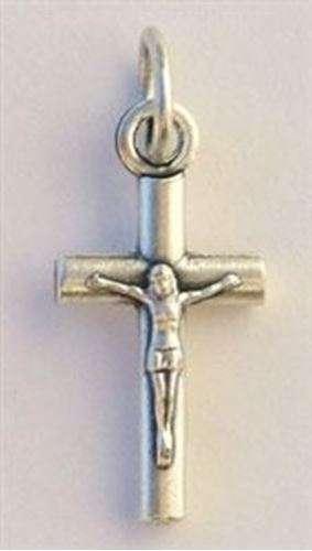 Small round bar crucifix - 1.8cm