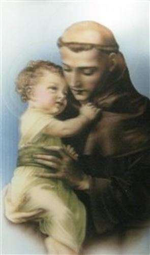 St Anthony 3 D Holy card