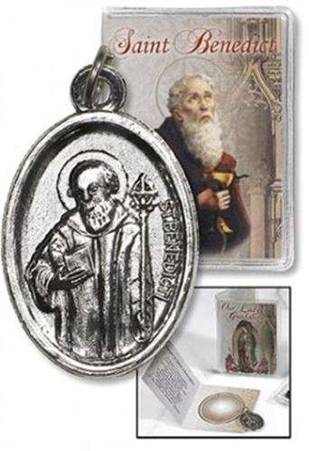 St Benedict Medal and Folder with Prayers