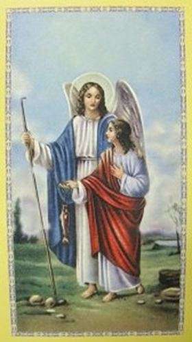 St Raphael Holy card