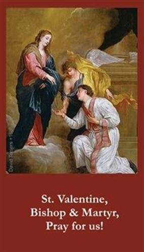 St Valentine Holy Exchange Card - Patron saint of Love/Happy Marriages