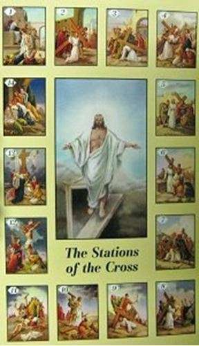 Stations of the cross Holy Card