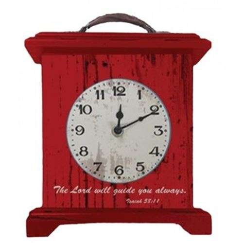 Table Top Clock - The Lord will Guide You Always Isaiah 58:11