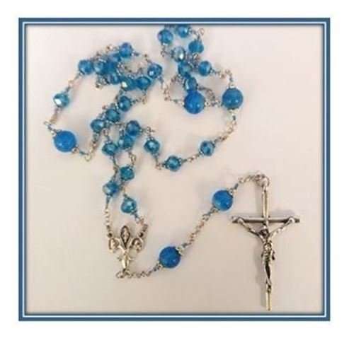The Anglican Rosary - Blue Austrian Crystal