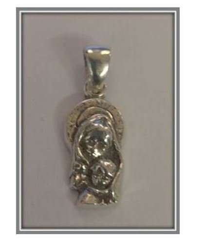 Sterling Silver Madonna & Child Pendant