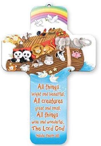 19cm - All Things Bright and Beautiful - Wooden Cross