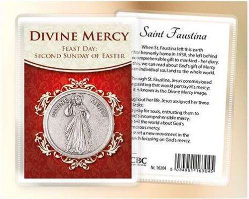 Divine Mercy Pocket/Handbag Token with Holy Card