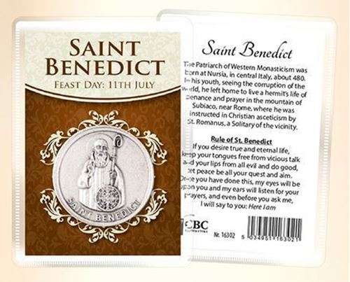St Benedict Pocket/Handbag Token with Holy Card