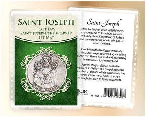 St Joseph Pocket/Handbag Token with Holy Card