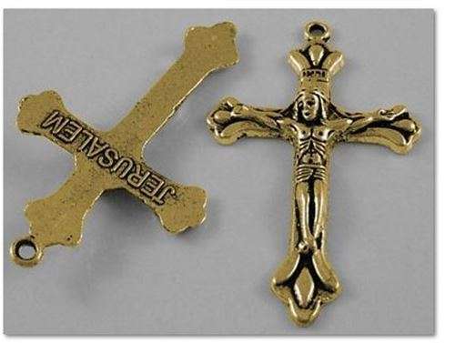 4cm Jerusalem Crucifix - Gold