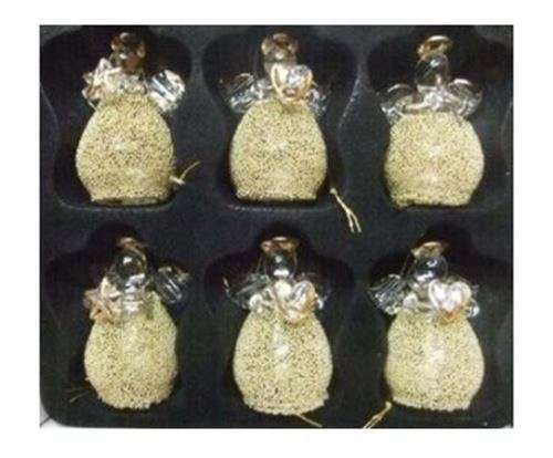 4.5cm Glass Gilded Golden Angels
