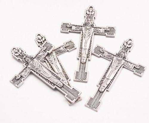 6.5cm Risen Lord Crucifix - silver plated