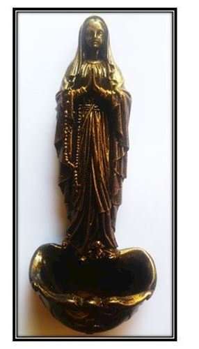 23cm Bronzed Madonna Water Wall Font
