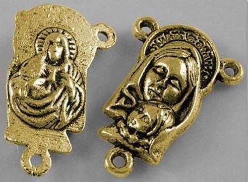 2cm Madonna & Child Centre / Sacred Heart - Gold
