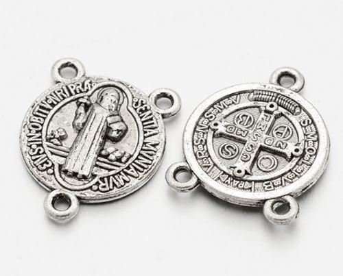 17mm St Benedict Silver Center Piece