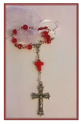One Decade Red Cross Car Rosary