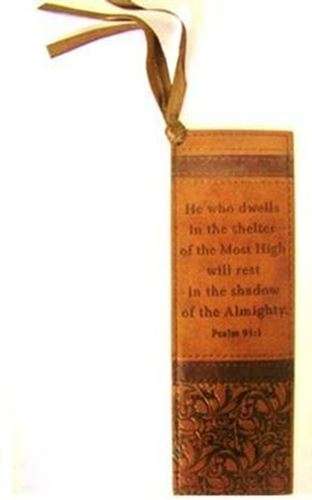 Lux  Leather Bookmark - He who dwells in the Shelter - Ps: 91:1