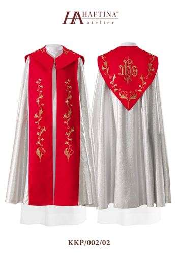 Cope/ Pluvial  - Gown in Cream or Gold Panels with  all liturgical colours with JHS at Back with ...