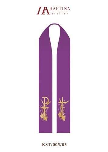PX with Wheat , Grapes & Vines -  Stole in all Liturgical Colours