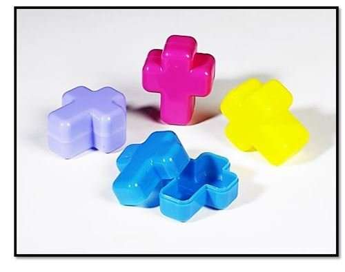 Cross Rosary / Medal Trinket Box - in 4 colours