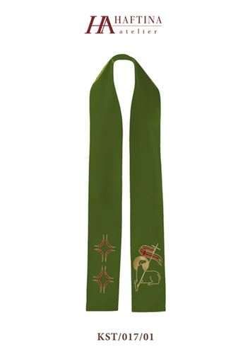 Ornate Cross with Lamb  -  Stole in all Liturgical Colours