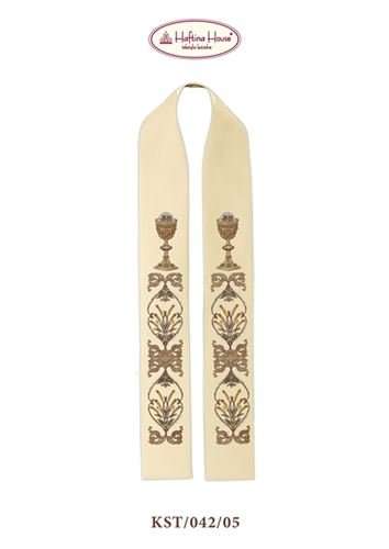 Chalice & Ornate Scrolls -  Stole in all Liturgical Colours