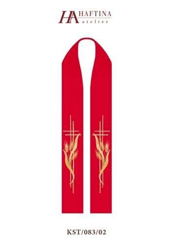 Double Cross in Golden Wheat - Stole in all Liturgical Colours