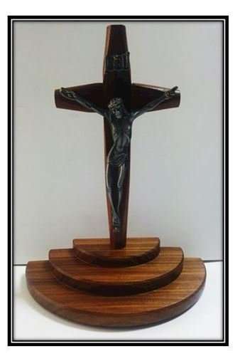 3 Step Crucifix Graded Latin Crucifix - Faith, Hope & Charity (Love)