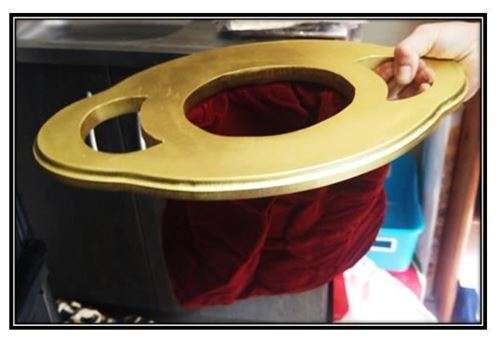 Wooden & Velvet Offering Bags