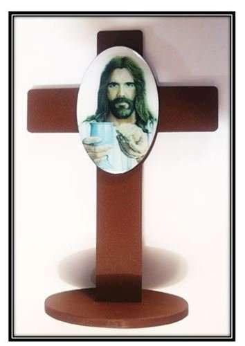 1st Holy Communion Standing Cross - Jesus with Chalice