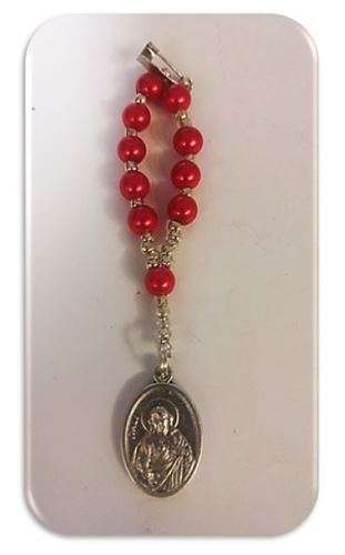 One Decade Sacred Heart of Jesus Brooch