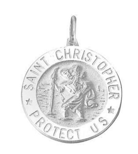 15mm Sterling Silver St Christopher Pendant