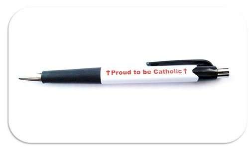 Proud to be Catholic Pen - Black ink