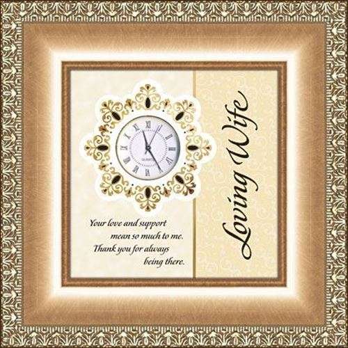 Loving Wife -  Your Love and Support - Table Top Clock - 15.5cm