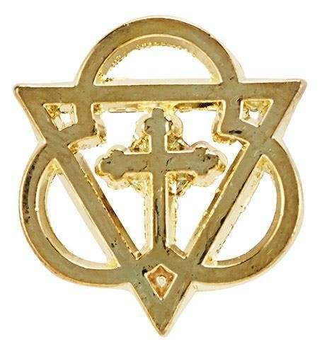 Holy Trinity Lapel Pin - gold plated