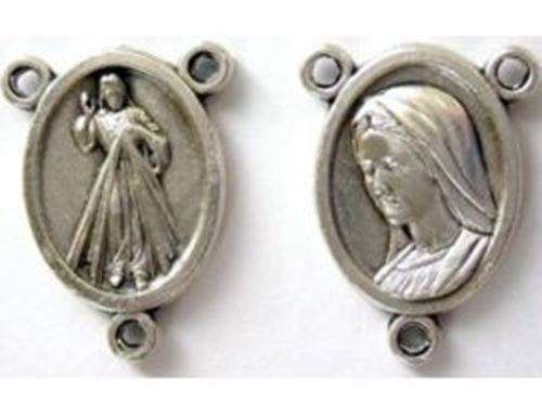 15mm Divine Mercy & Our lady of Medjugorje center piece