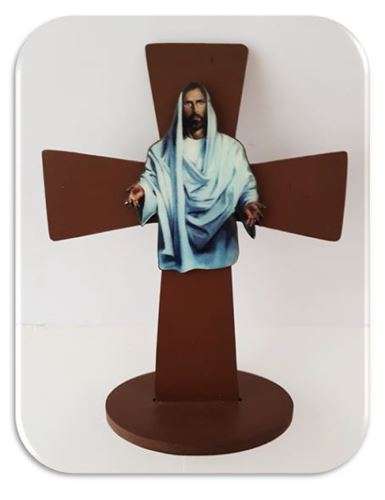 18.5cm Risen Christ Cross