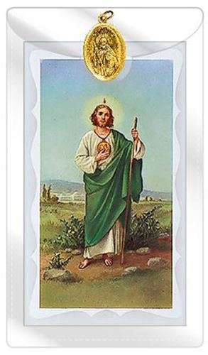 St Jude gold Medal with  Prayer Card