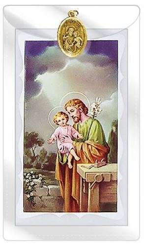 St Joseph  Medal with Prayer Card