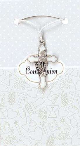 First Communion 3cm White Cross on cord