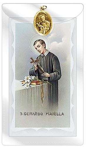 St Gerard Medal with Prayer Card - Prayer for Motherhood