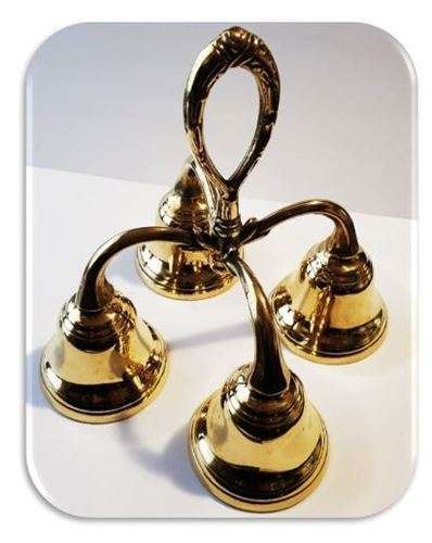 17cm *14cm Altar Sanctus 4 Bell - solid brass bells