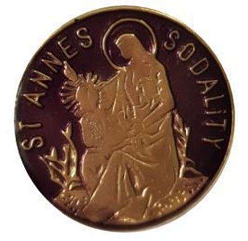 St Anne Sodality Pin - 3cm diameter