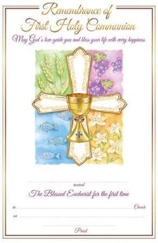 Remembrance of First Holy Communion - Cross & Chalice
