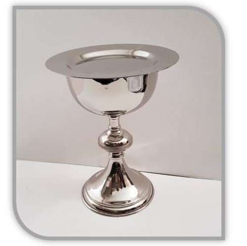 420ml Sleek Chalice & Paten - Stainless Steel (INOX) with 24KT gold inner
