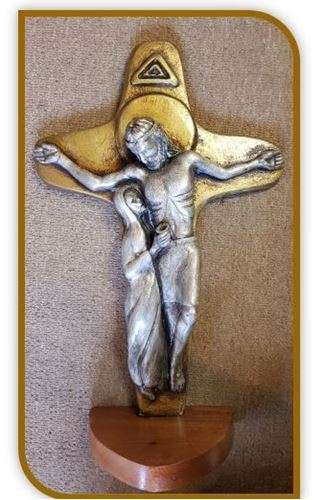 Unity Crucifix - 40cm Hand Painted with wooden base