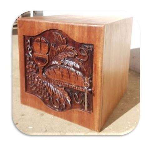 Solid Wooden Tabernacle with Hand Engraved Door
