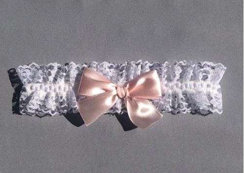 Baptism head band in White and Pink