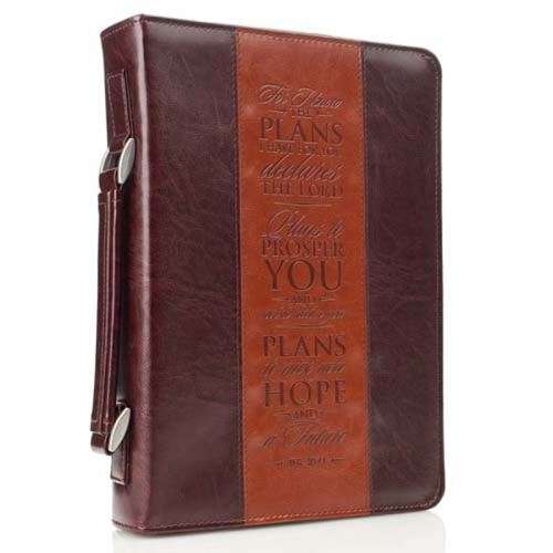 Lux Leather Bible Bag - I know the Plans I have for you says the Lord