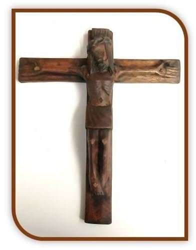 25cm African hand carved Wooden Crucifix
